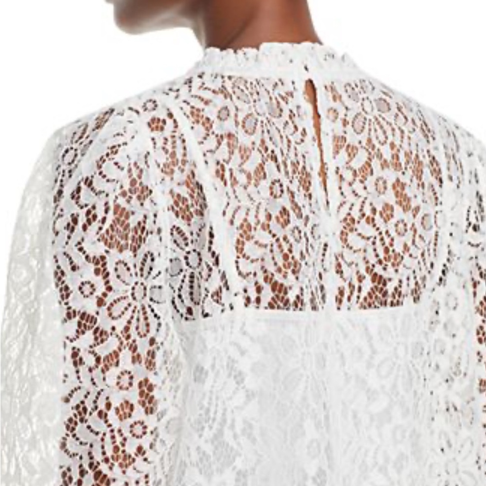 Koko + Mason NWT White Lace Top with Removable Camisole. Size M. Glamorous 😍 - Picture 4 of 10